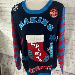 XXL UGLY CHRISTMAS sweater. NWT. Stick your bottle in the pocket. Unisex